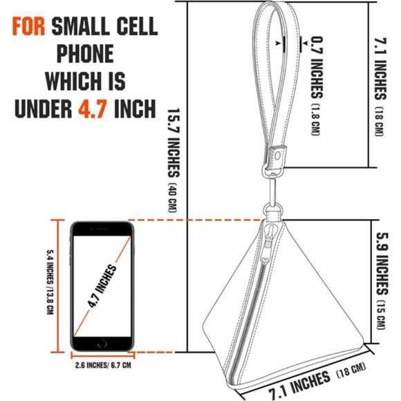 Women triangle clutch wallet wristlet purse synthetic leather small handbag - Picture 2 of 7